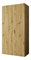 Šatníková skriňa 100 cm Parna 1 (dub artisan + strieborná)