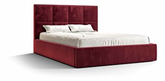 Bračni krevet 160 cm Gino (bordo) (s podnicom i prostorom za odlaganje)
