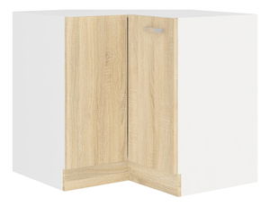 Dulap inferior de bucătărie, de colț Sylrona 89 x 89 DN 1F BB (alb + stejar sonoma)