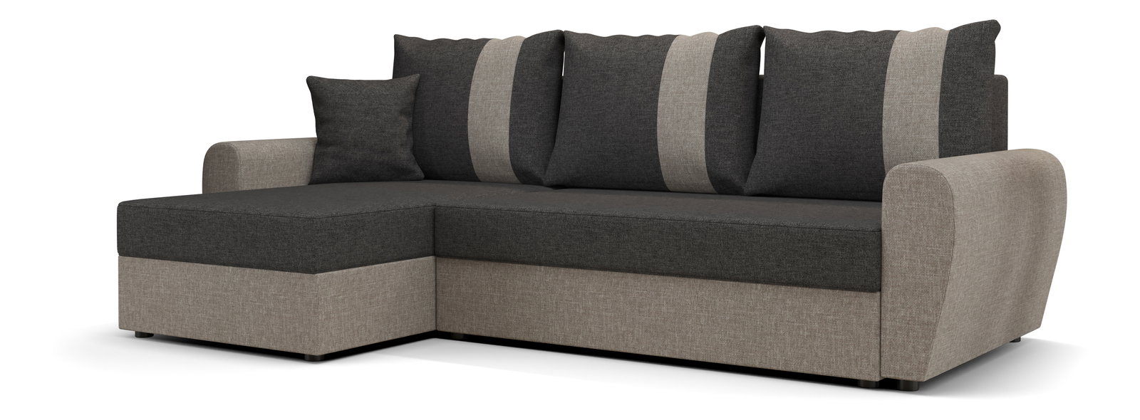 Kutna garnitura Daven L (siva + smeđa) (L)