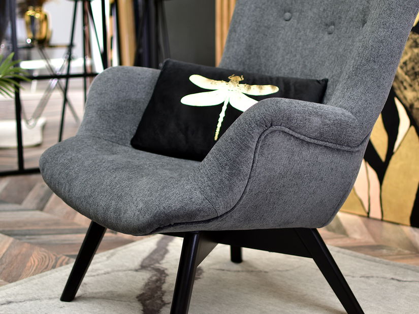 Dizajnové kreslo Florentino (grafit + dub)