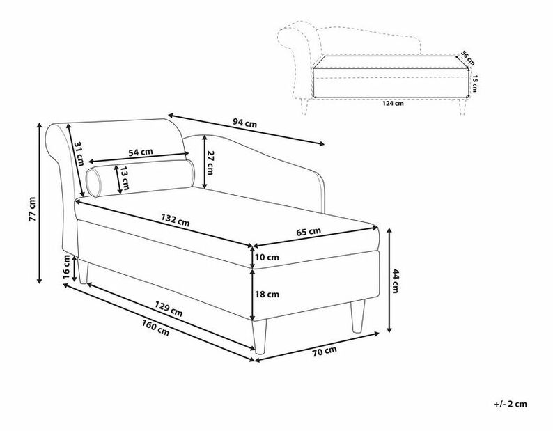 Fotoliu șezlong relaxare Luissiana (smaragd) (S)