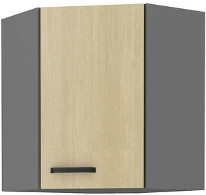 Felső sarok konyhaszekrény Scarmi 60 60 GN 72 1F 45 (korpus: antracit + front: herringbone scandi)