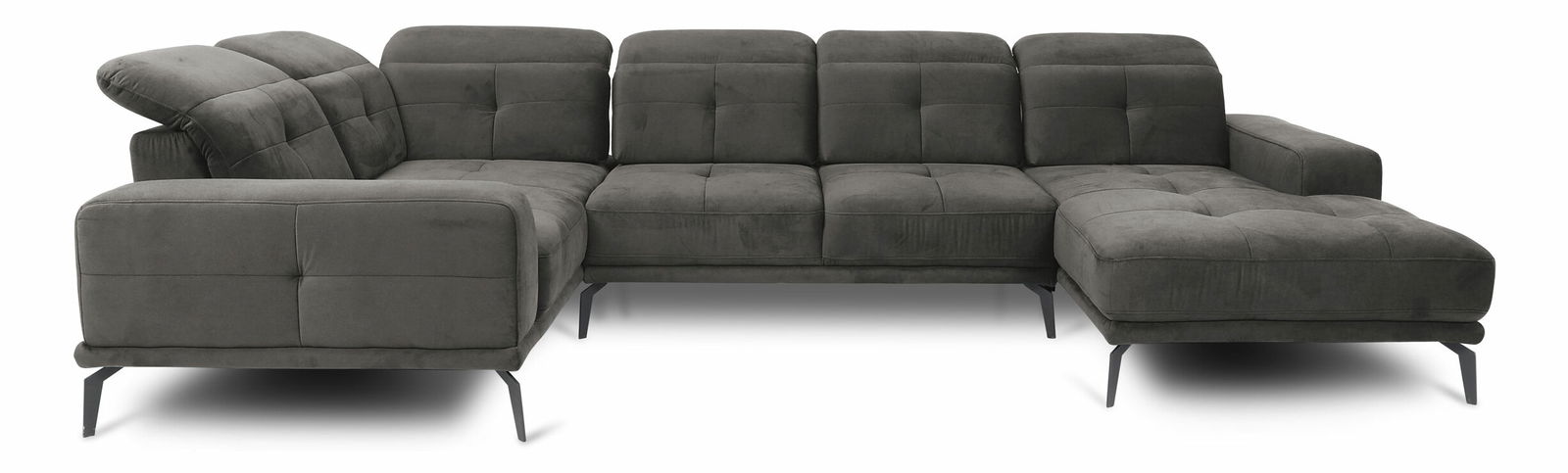 U alakú sarokkanapé Nicolette (Szürkésbarna) (B)