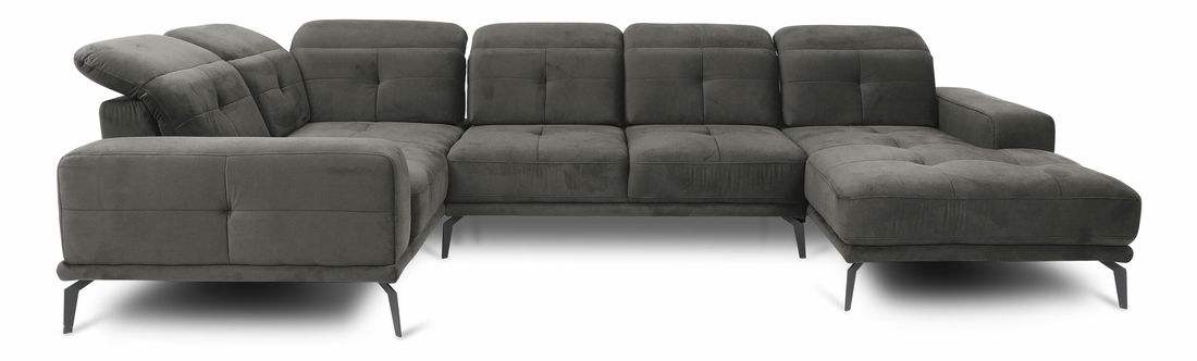 Colțar în formă de U Nicolette (Maro gri) (S)