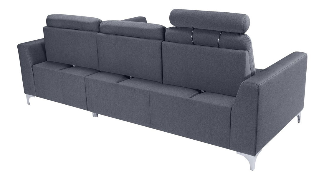 Rohová sedačka BRW Ivette 2F.REC (sivomodrá) (P)