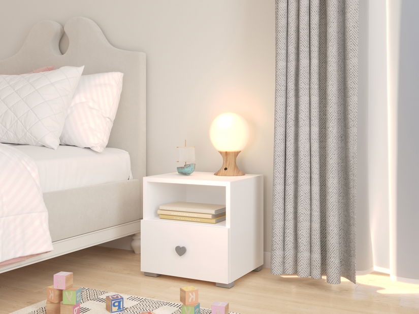 Noptieră Effie (Alb + Roz)