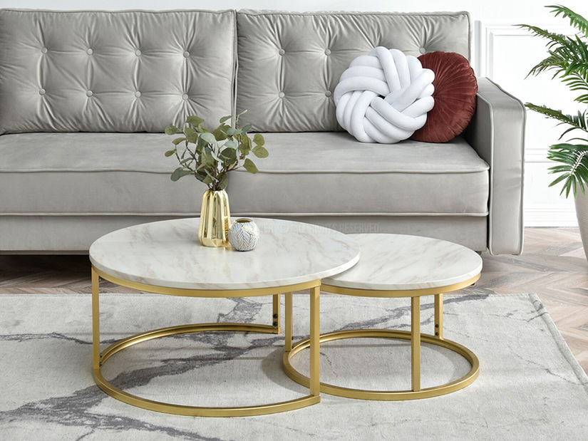 Stolić za kavu Kolja Zest Xl (bež + zlatna)