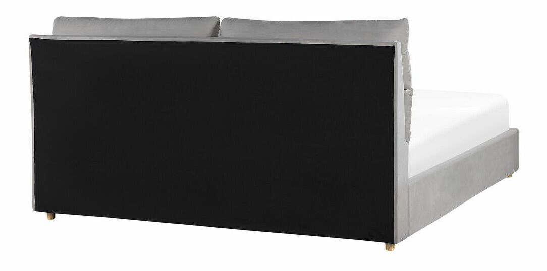 Manželská posteľ 180 cm Batil (sivá) (s roštom) (s úl. priestorom)