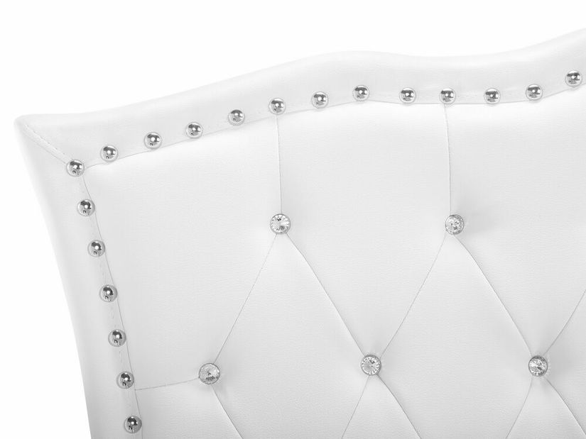 Manželská posteľ 160 cm MATH (s roštom) (biela)