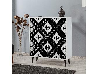 Szekrény Mozaic (fehér + fekete)