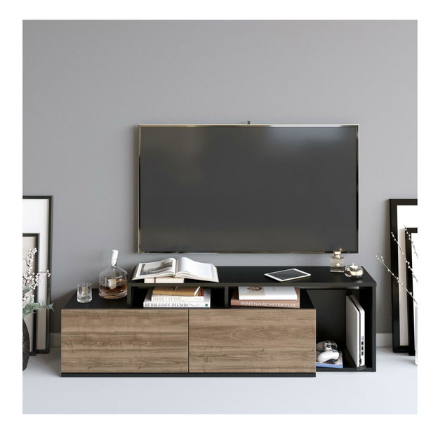 TV stolić/ormarić Neru (crna + orah)