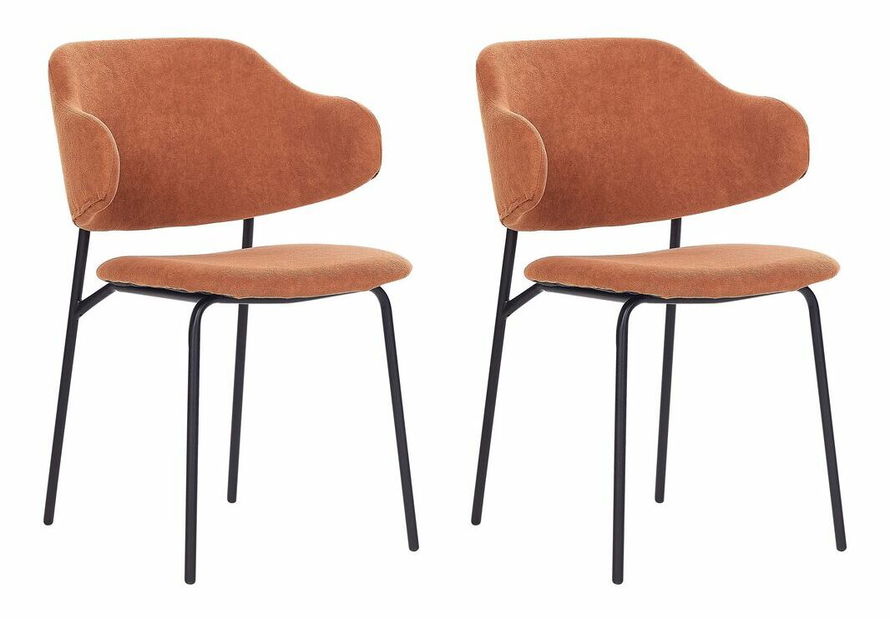 Set 2 ks jedálenských stoličiek Kenza (oranžová)