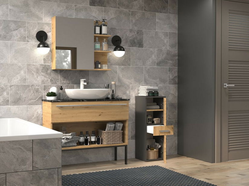 Kúpeľňová skrinka Neltossa 16 (antracit + dub artisan)