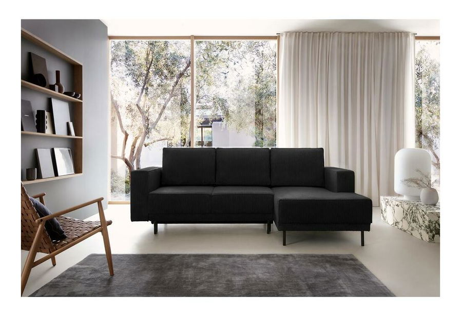 Colțar Rodriguez mini (D) (negru + negru)