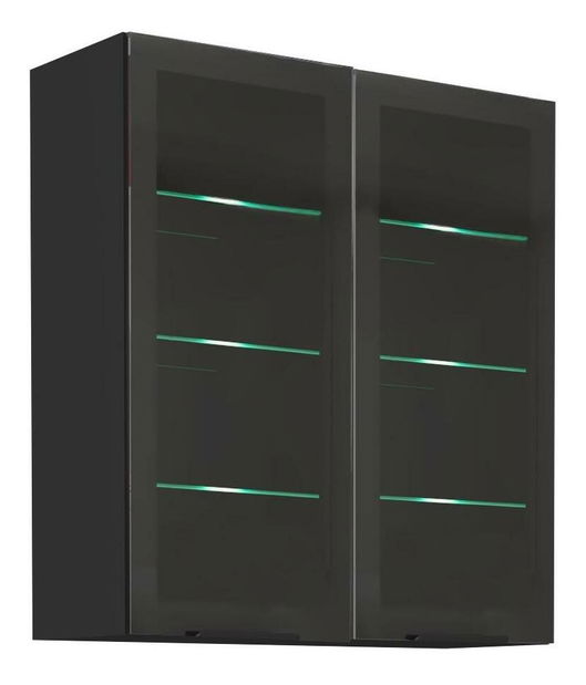 Horná kuchynská skrinka Arikona Monzesa Sobera 80 GS 90 2F (čierna) 