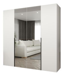 Šatníková skriňa 200 cm Alice 2 (biela + čierna)