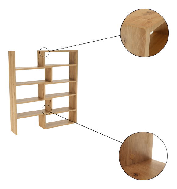 Polcos szekrény Klonale II (artisan tölgy)