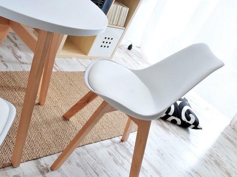 Stolička Large Wood (biela + čierna)