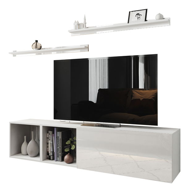 Mobilier living Berny 19 (alb + alb lucios)