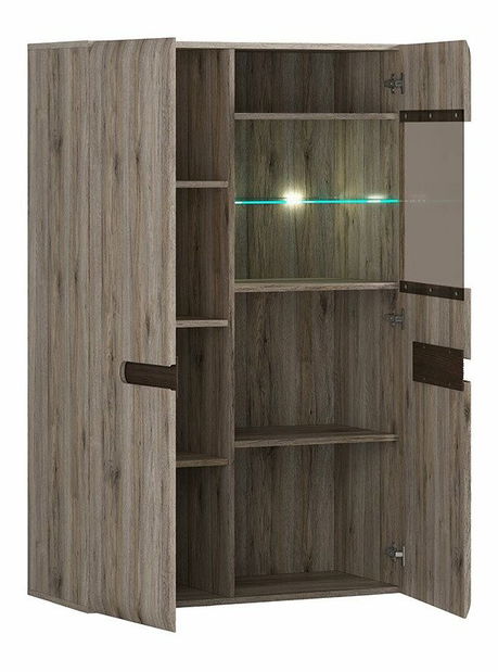 Vitrína BRW Azteca Trio SFK1W1D/14/9 (dub san remo)