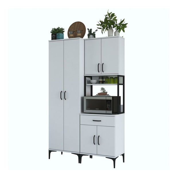 Konyhaszekrény szett Jenaretta 20 (fehér + fekete)