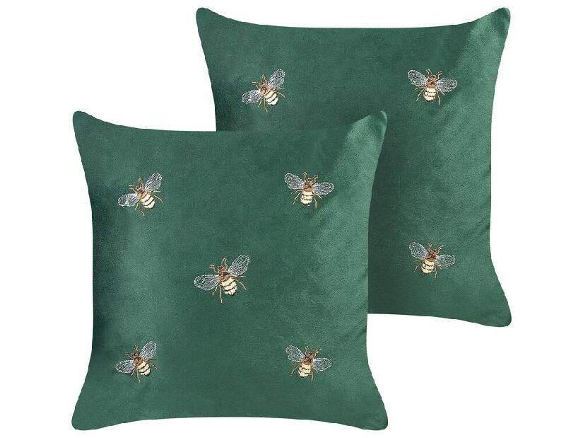 Set 2 buc perne decorative 45 x 45 cm Talin (verde)