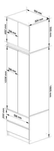 Szekrény Nyújtók (fehér) (felépítménnyel)