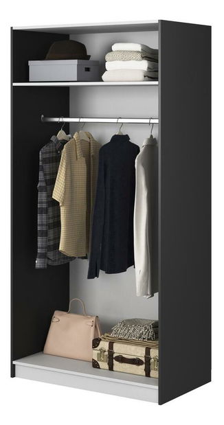 Ormar za garderobu Forry V (crna)