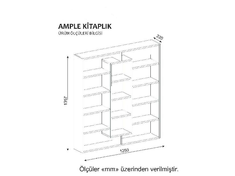 Regál Ampre (fehér + piros)