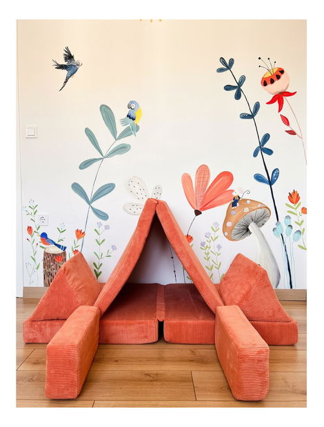 Kétszemélyes kanapé Puella (narancssárga)