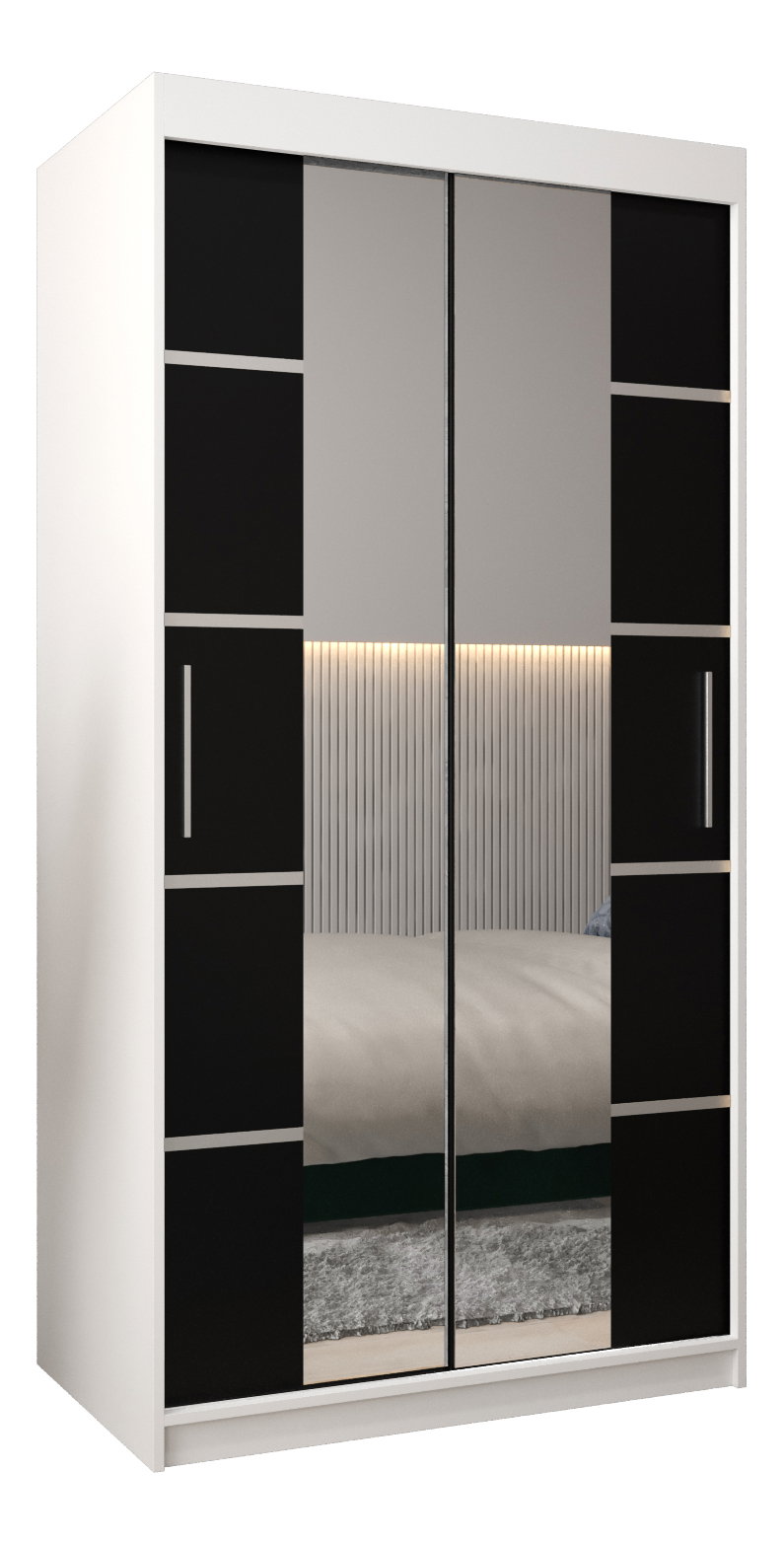 Ruhásszekrény 120 cm Verika 4 120 (fehér + fekete)