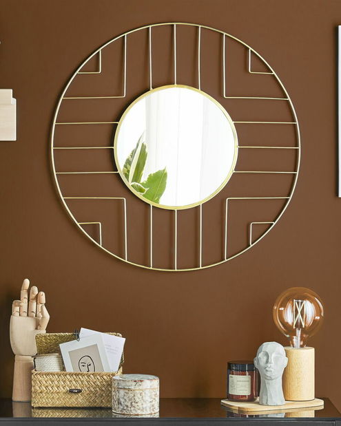 Nástenné zrkadlo Harlow (zlatá)