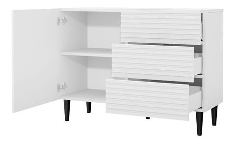 Comodă Sarlana 1D3SZ (Alb + Negru) 