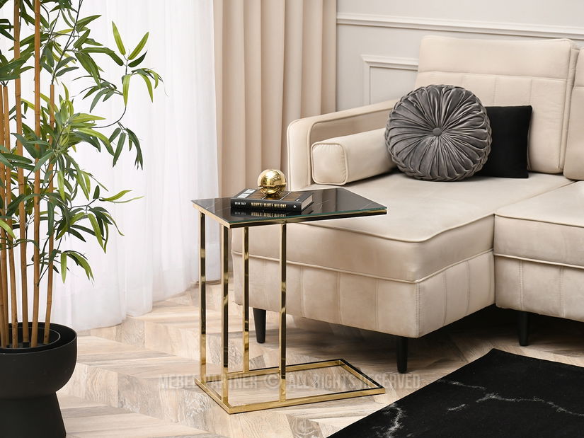 Konferenčný stolík Vasho (čierna + zlatá)