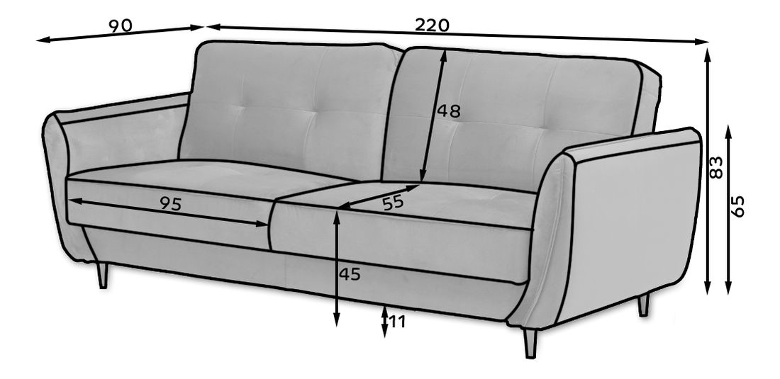 Pohovka dvojsedačka Bellia (Gojo 04)
