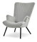 Dizájnos fotel Lanzaris (szürke + arany)