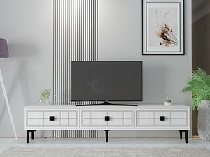TV asztal / szekrény Yutta (fehér) 