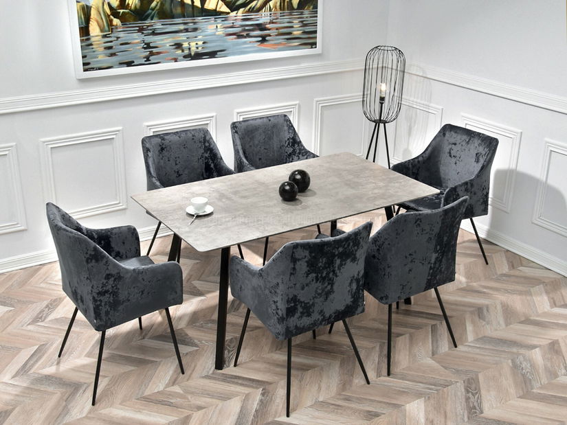 Jedálenská stolička Duplica (grafitová + čierna)