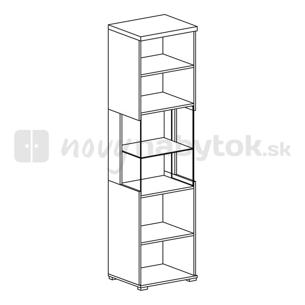 Vitrína Brit Typ 1 (s osvetlením)