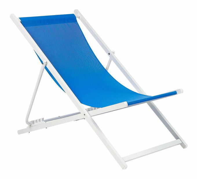Șezlong Locza (albastru + alb)