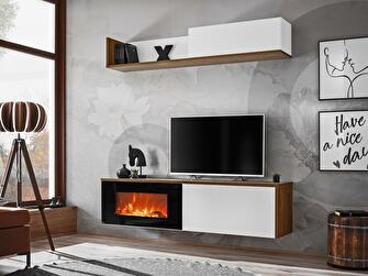 Mobilier living Dalton RSW DLE (stejar sterling + alb mat)