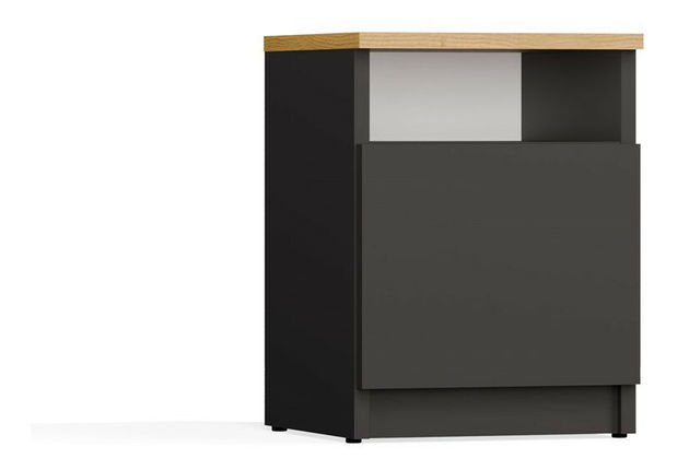 Nočný stolík Gustaban 2 (antracit + dub artisan)