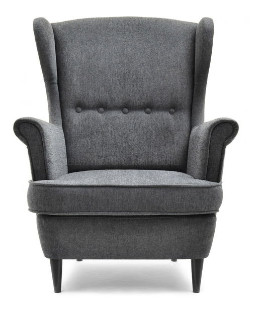 Kreslo ušiak Margis (grafitová + biela)