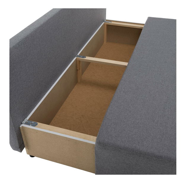 Rozkladacia pohovka Elevo (svetlosivá) (s úl. priestorom)