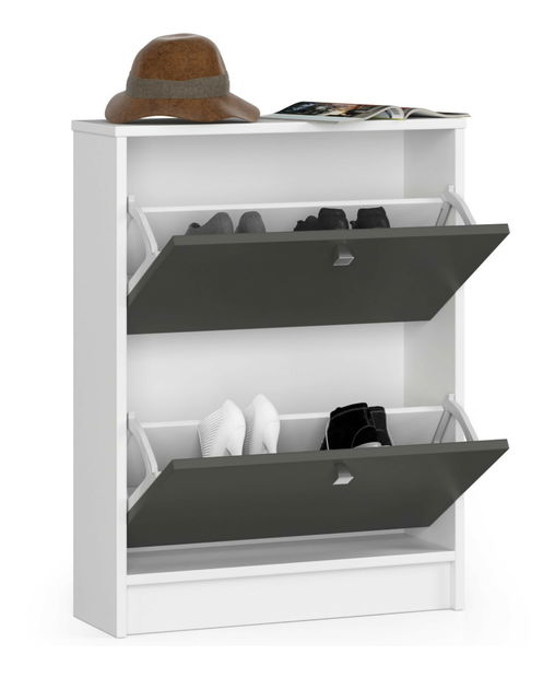 Cipőtároló Simran (fehér + szürke grafit)