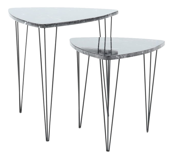 Masă de cafea Stofol (Negru) (2 buc.)