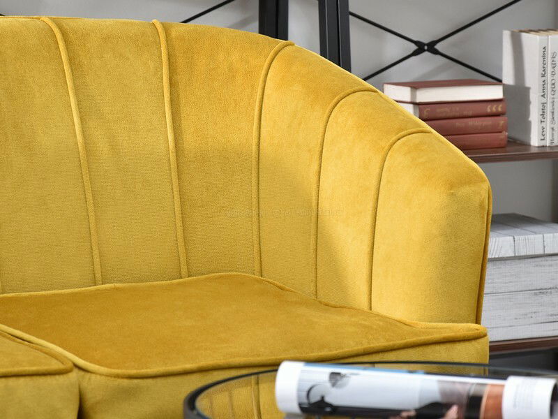 Sofa Etimee S (žuta + zlatna)