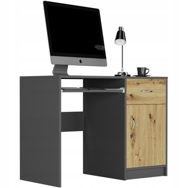 PC asztal Nalard (antracit + artisan)