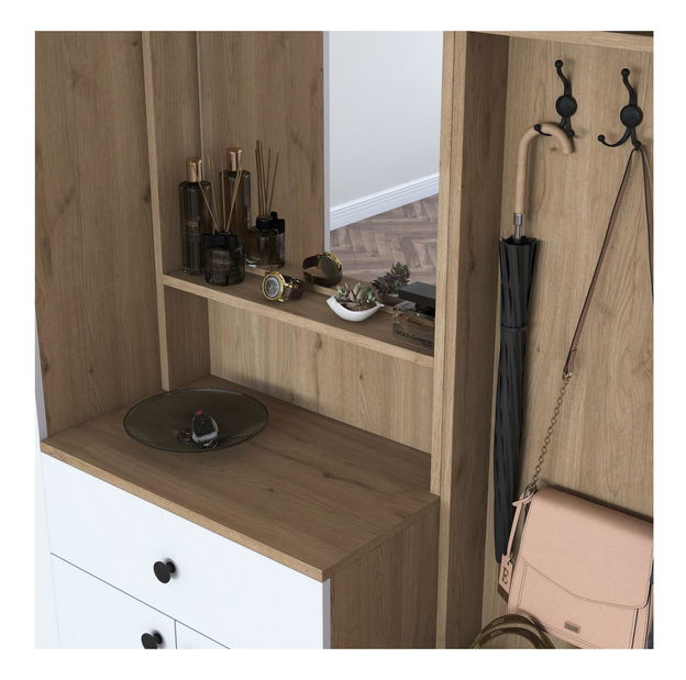 Predsoblje Emily 2 (bijela + orah)